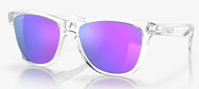 Frogskins Polished Clear Prizm Violet Lense