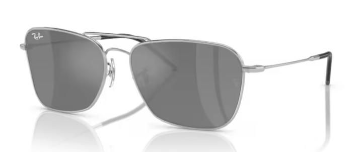 Caravan Aviator Reverse Silver Grey Mirror Lense