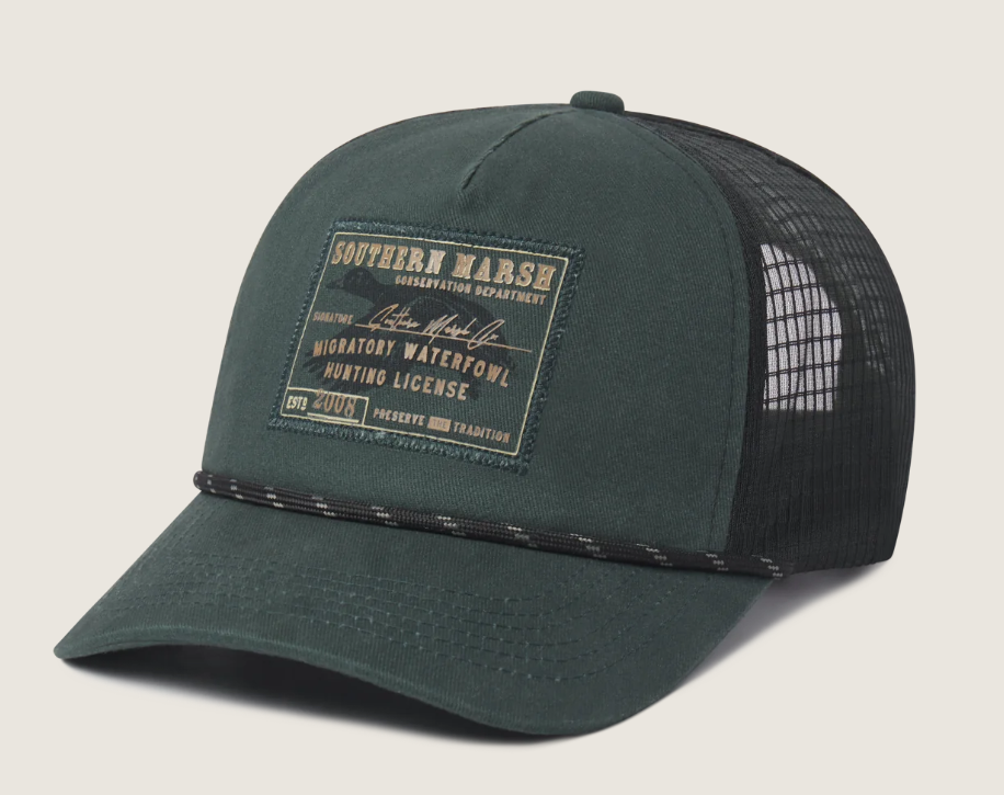 Trucker Hat Waterfowl License - Hunter Green