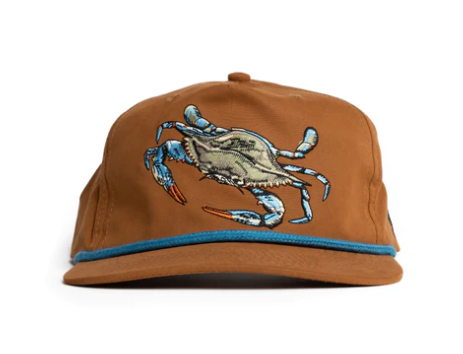 Grandpa Hat Blue Crab Pintail Brown One Size Fits All