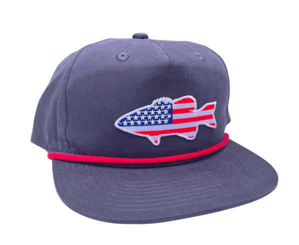 Old Glory Bass Rope Hat - Navy