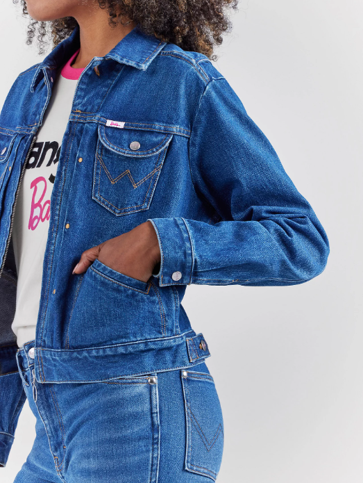 Wrangler X Barbie Zip Front Denim Jacket