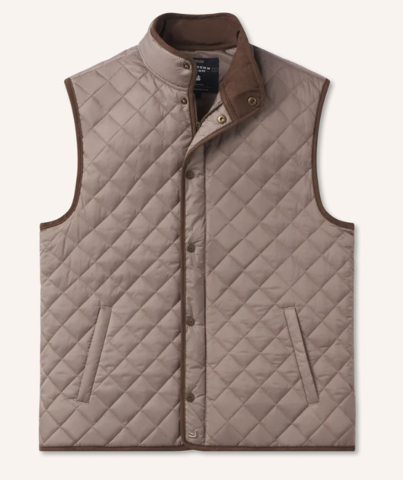 Huntington Quilted Vest - Burnt Taupe