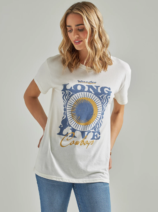 Women's Wrangler Western Graphic Boyfriend Tee - Long Live