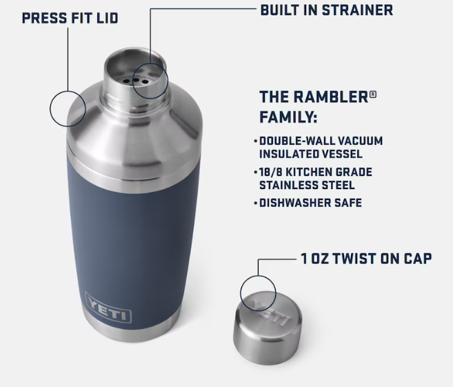 Rambler 20 oz Cocktail Shaker - White