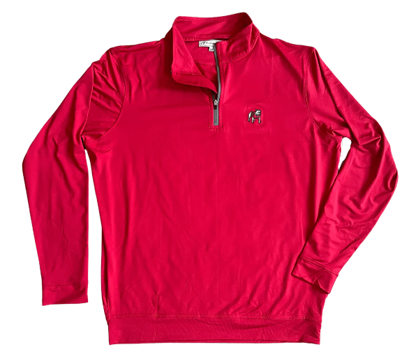UGA 1/4 Standing Dawg Performance Pullover - Red
