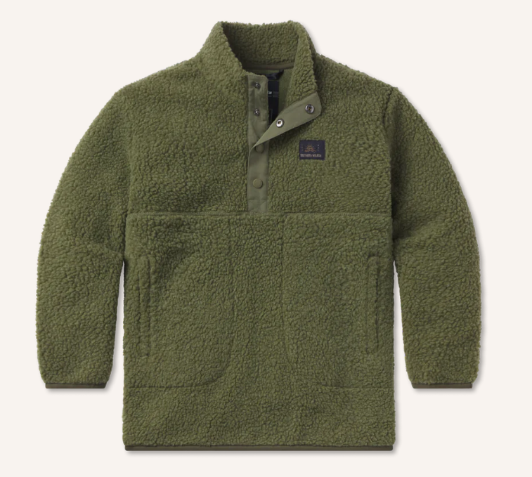 Youth Carbondale Fleece Pullover - Dark Olive