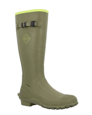Harvester Tall Rubber Boot - Olive/Lime