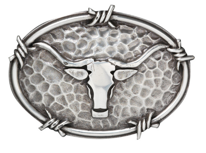 Ariat Oval Longhorn Barbwire Buckle