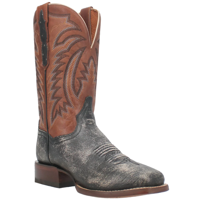 Lester Smooth Ostrich Wide Square Toe Boot