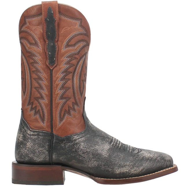 Lester Smooth Ostrich Wide Square Toe Boot