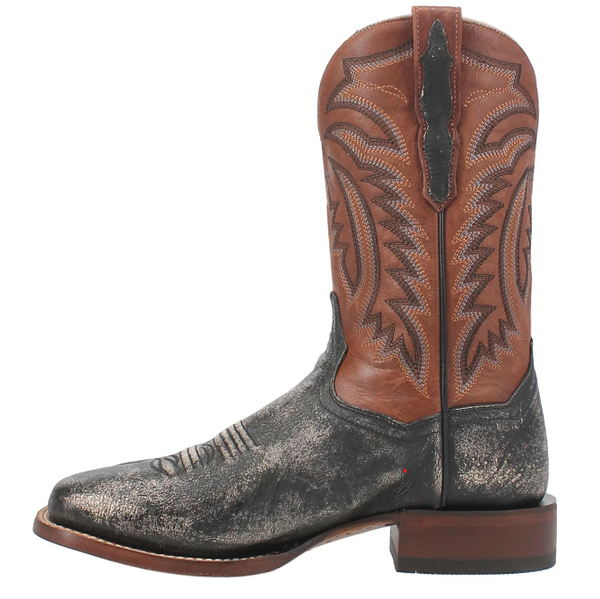 Lester Smooth Ostrich Wide Square Toe Boot