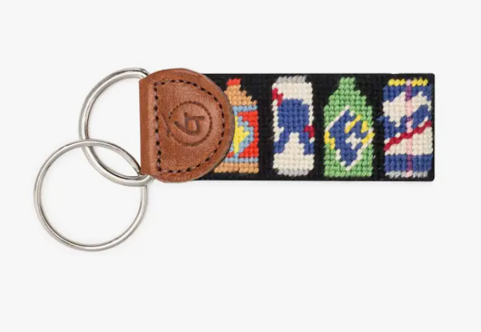 Beer Needlepoint Keychain