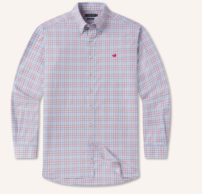 Odessa Performance Dress Shirt - Navy/Red