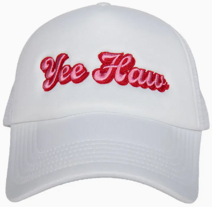 Yee Haw Foam Trucker Hat - White