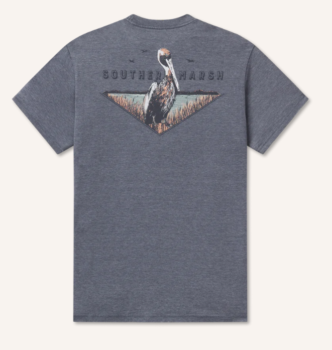 SEAWASH™ Tee - Posted Pelican  -Washed Navy
