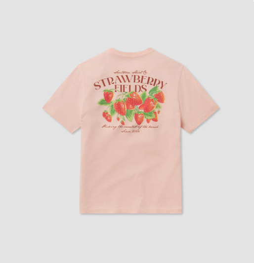 Strawberry Patch Tee - Peach Melba