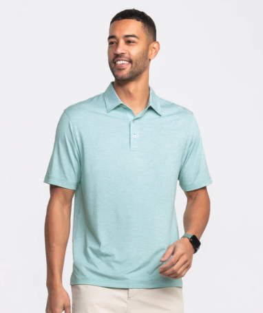 Heather Madison Stripe Polo - Fairway Green