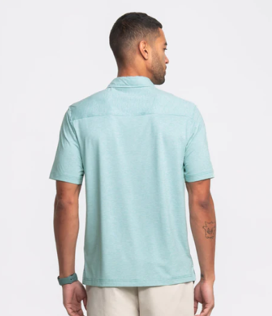 Heather Madison Stripe Polo - Fairway Green