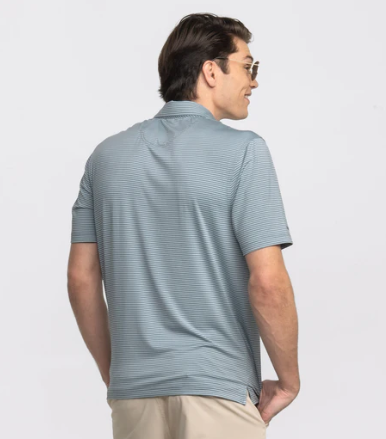 Largo Stripe Polo - Tonal Teal