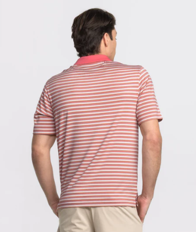 Somerset Stripe Polo - Dusty Sunrise