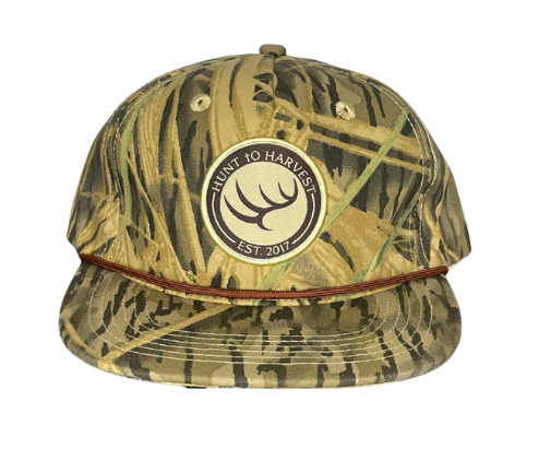 Circle Woven Patch Hat - Shadow Grass Rope Hat