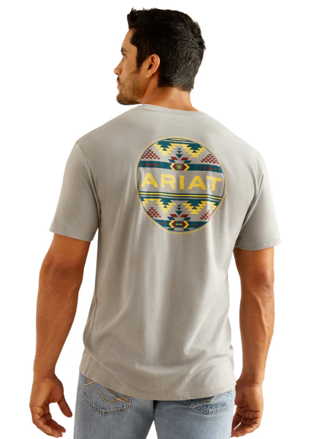 Ariat Western Geo Tee - Stone Heather