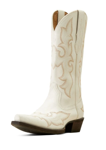 Jennings Distressed Ivory Western Boot