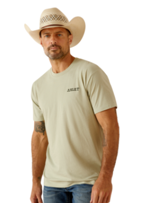 Ariat Eagle Flag SS Tee - Desert Sage Heather