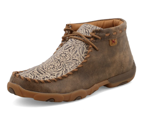 Women's Chukka Driving Moc - Tooled Nude