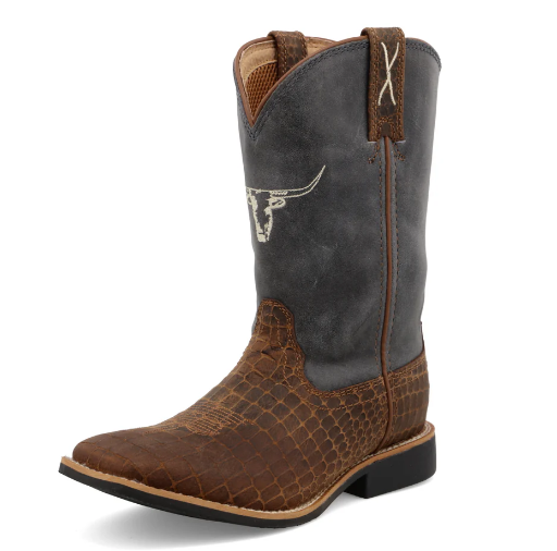 Kids Top Hand Boot - Chocolate/Dusty Blue