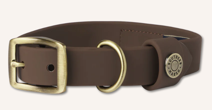 Mason Waterproof Dog Collar  Dark Brown