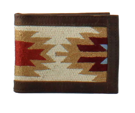 Nocona Men's Aztec Rug Wallet Money Clip - Brown