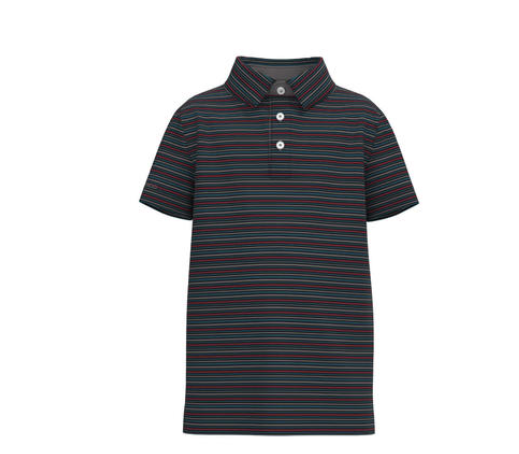 Youth Sawgrass Stripe Polo- Midnight