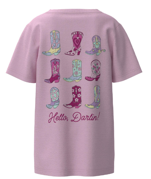 Youth Boot Scootin Tee - Ballet Slipper