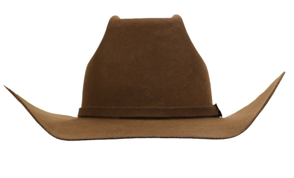 Ariat Mens 2X Wool Two Cord Hatband Pin Felt Hat - Brown