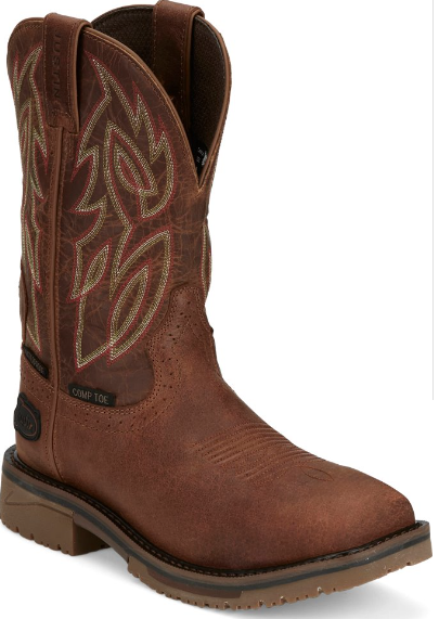 Wolfe Bronze Brown Nano Composite Square Toe H20 Work Boot