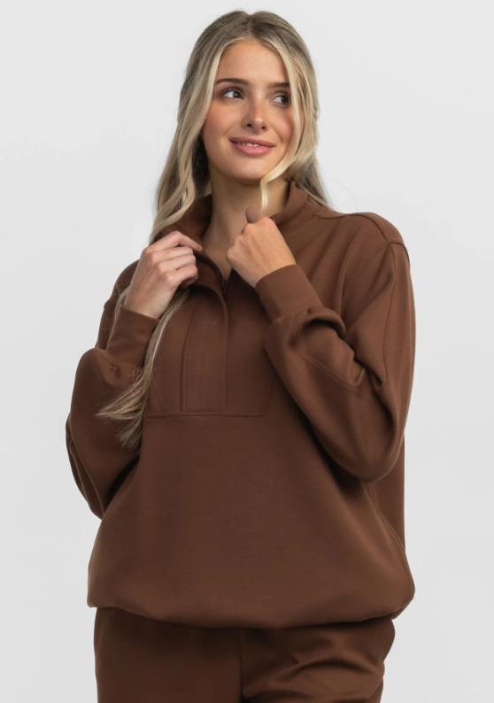 AstroKnit Performance Qtr Zip - Espresso