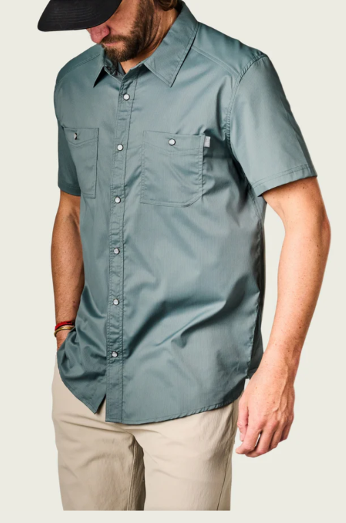 The Shahan SS Button Up - Lily Pad