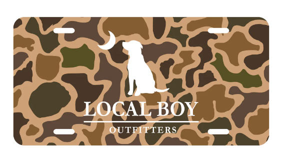 License Plate - Old School Camo