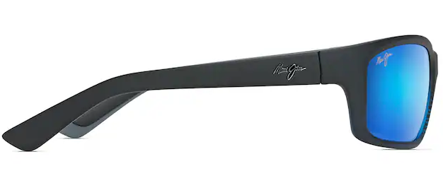 Kanaio Coast Polarized - Matte Translucent Blue Black with Stripe w/ Blue Hawaii