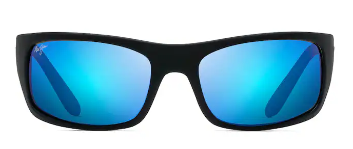 Peahi Polarized - Black Matte Rubber w/ Blue Hawaii