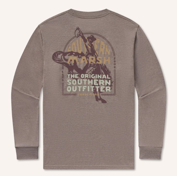 Seawash™ Tee - Rodeo Rider - Long Sleeve - Washed Dark Shale