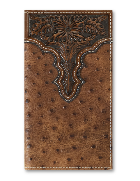 Ostrich Print Floral Rodeo Wallet
