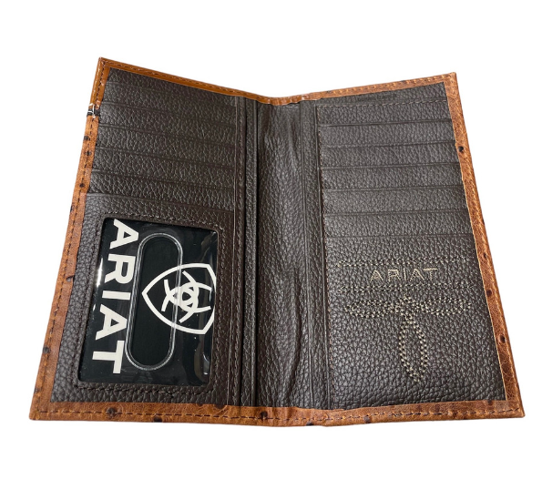 Ostrich Print Floral Rodeo Wallet