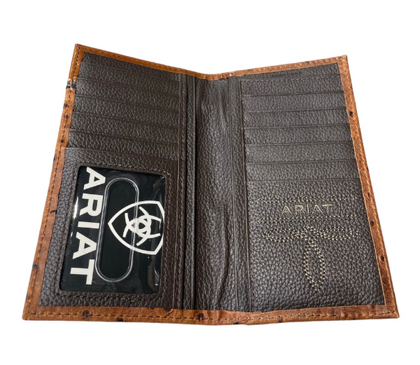 Ostrich Print Floral Rodeo Wallet