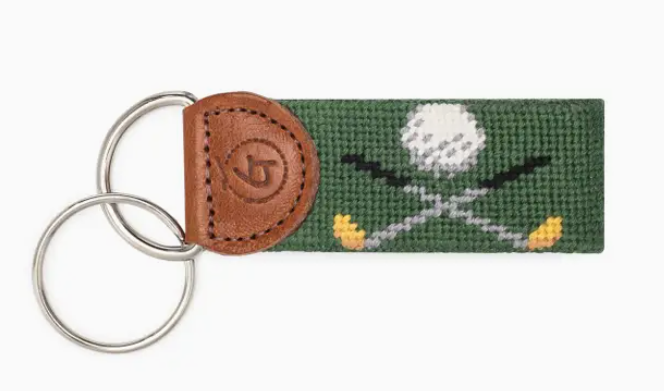 Golf Needlepoint Keychain