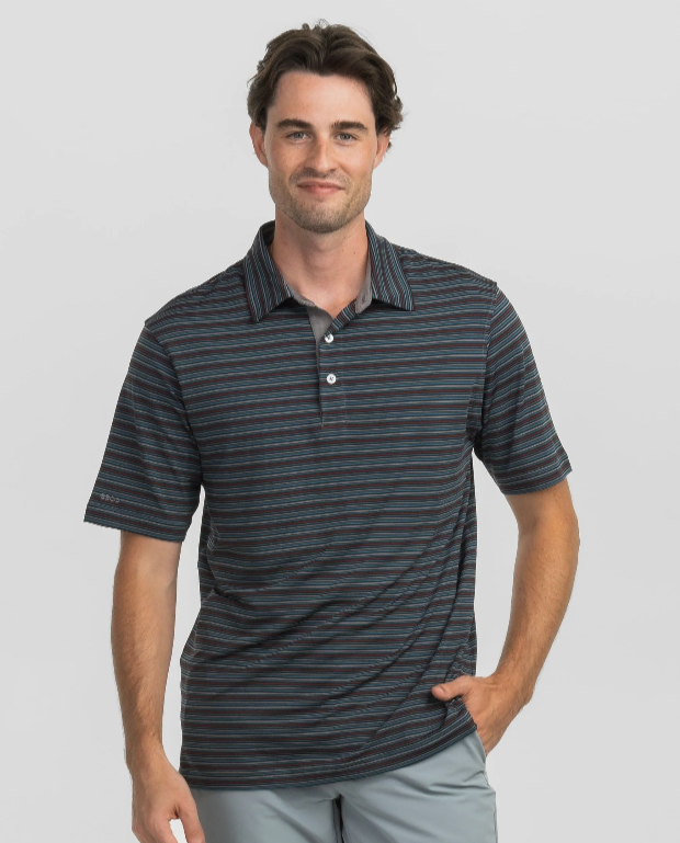 Sawgrass Stripe Polo - Midnight