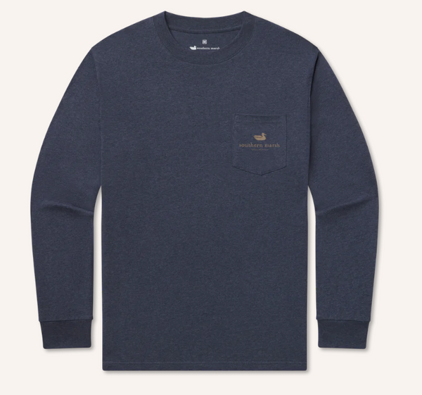 Pointer Uplander Tee - Long Sleeve Tee - Washed Lunar Navy