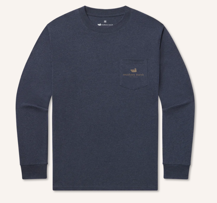 Pointer Uplander Tee - Long Sleeve Tee - Washed Lunar Navy